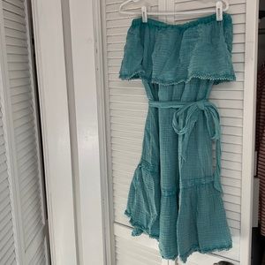 Anthropologie dress blue